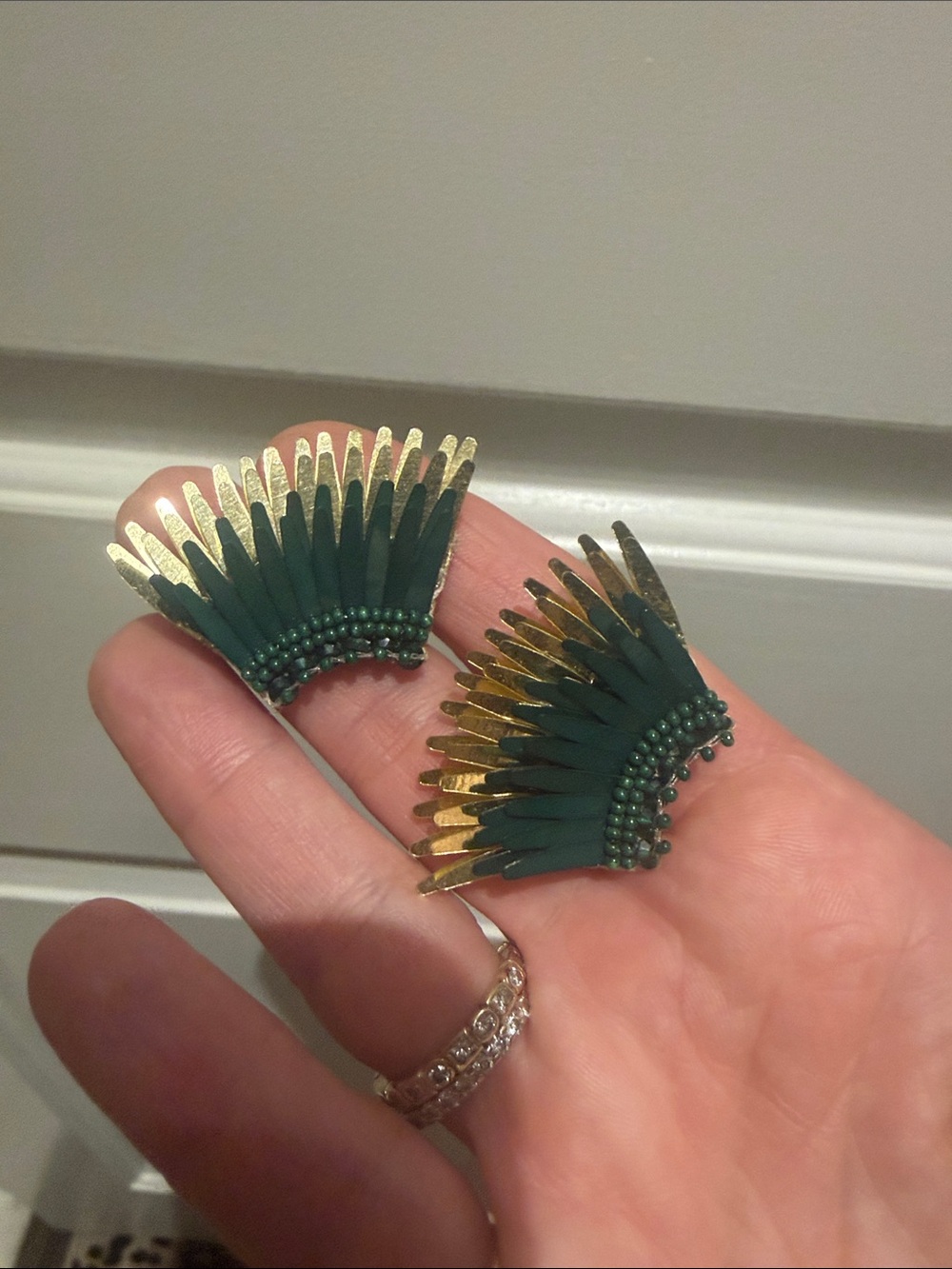 Mignonne Gavigan Gold and Teal Earrings